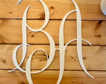 Custom Wooden Monogram Sign, Wedding Crest Decor, Acrylic Monogram Sign
