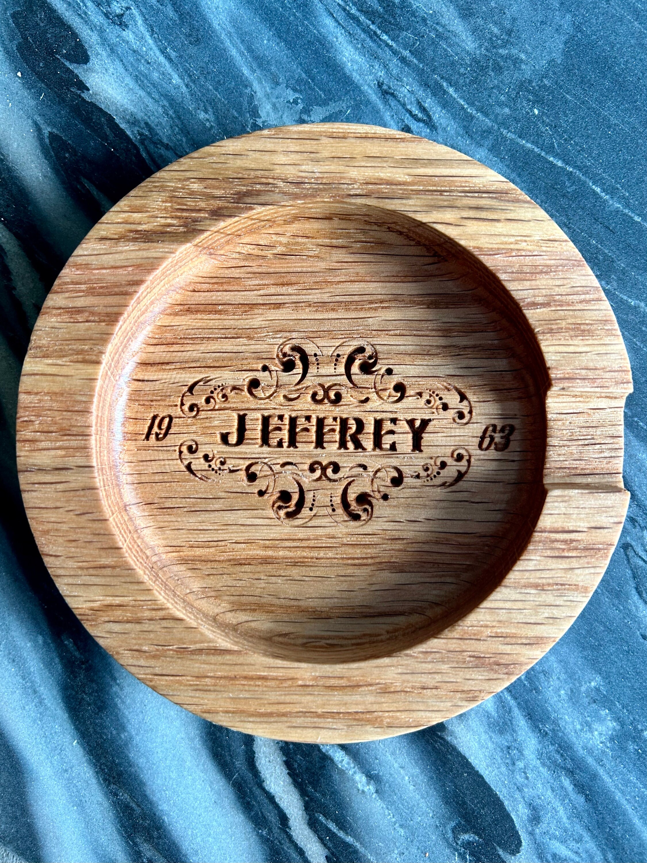 Wood Cigar Ashtray, Personalized Ashtray, Custom Cigar Ashtray