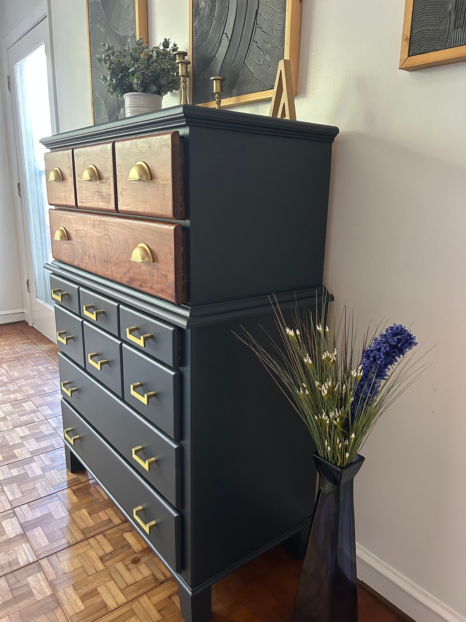 SOLD Refinished Furniture, Modern Farmhouse Dresser, Restored Furniture, Painted Wood Dresser