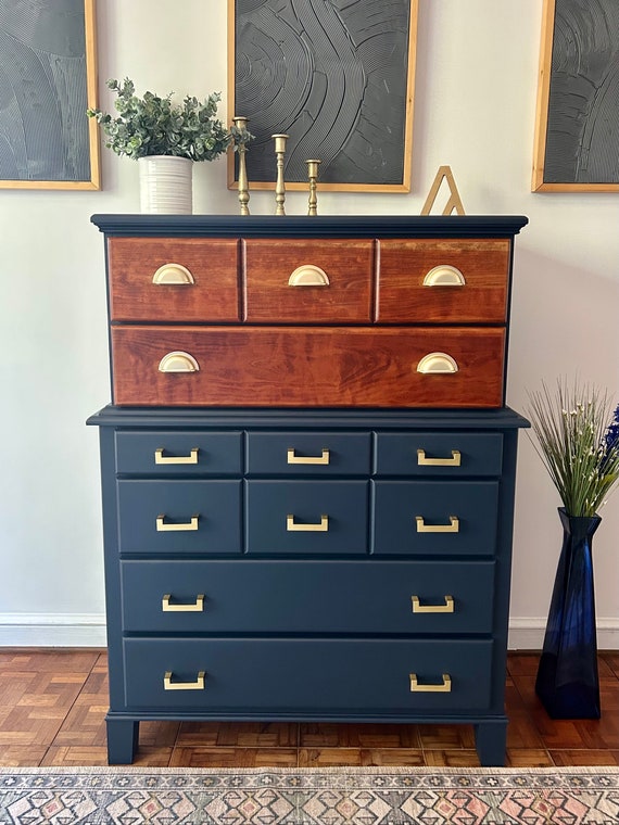 SOLD Refinished Furniture Modern Farmhouse Dresser Restored Furniture Painted Wood Dresser Blue Furniture Refurbished Furniture Etsy UK