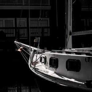 Moody Rustic Boat | Digital Download | Photography | Printable | Wall Art | Wall Decor | Black and White | Photo Print