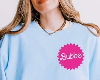 Girly Bubbe Jewish Mama Lightweight Comfort Colors Crewneck Sweatshirt