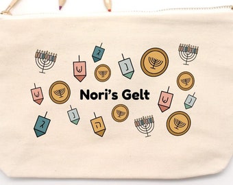 Personalized Gelt Bag / Personalized Kids Hanukkah Gift / Personalized Kids Chanukah Gift