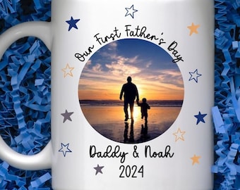 Personalized First Father's Day Mug, Photo Mug, Father's Day Mug, Gift for First Father's Day, Coffee Mug for Dad, Picture Mug for Father