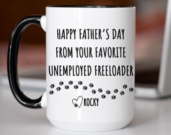 Taza del Día del Padre para Papá de Mascota, Taza Divertida para Papá de Perro, Taza Personalizada para Papá de Perro, Regalo para Papá de Perro, Taza de Café Personalizada para Papá de Perro, Taza de Café para Amantes de los Perros