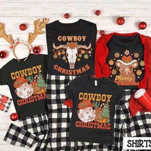 Family Christmas Pajamas, Western Christmas Shirt, Family Matching Christmas Pajamas, Holiday Pajamas, Matching Family PJS, Cowboy Christmas