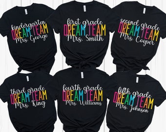 Custom Teacher Shirt, Teacher Team Shirts, Personalized School Shirt, Teacher Gift, Customized Name Teacher Shirt, Elementary Teacher Shirt