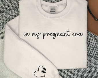 In My Pregnant Era Shirt, Pregnancy Sweatshirt, New Mom Gift, Pregnancy Reveal, New Mom Shirt, Baby Reveal, Mother's Day Gift, Pregnancy Tee