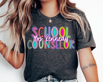 School Counselor Shirt, Custom Counselor T-Shirt, Counselor Gift, Guidance Counselor Shirt, Back to School, Therapist Shirt, Teacher Shirt