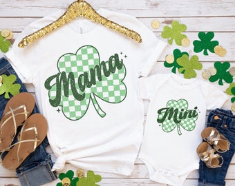 Mommy and Me St. Patrick's Shirts, Matching St. Patricks Shirt, Lucky Shirt, Mommy and Me Outfits, Irish Gift Mom Daughter, Lucky Mama Mini