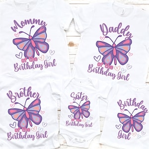 Butterfly Family Birthday Shirts, Butterfly Birthday, Matching Birthday, Girls Birthday Party, Custom Birthday Shirt, Butterfly Party