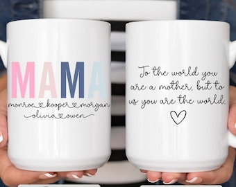 Personalized Mama Mug, Gift for Mom From Kids, Mother's Day Gift, Gift For Mom, Custom Mom Mug With Kids Names, Personalized Mama Coffee Mug