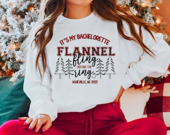 Flannel Fling Before the Ring, Bachelorette Gifts, Bridal Party Gifts, Winter Wedding, Bachelorette Weekend, Bridesmaids Gift, Buffalo Plaid