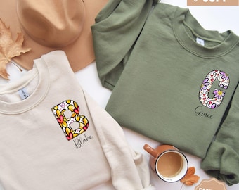 Monogram Sweatshirt for Women, Monogrammed Sweater, Monogram Pullover,  Monogrammed Gifts,  Custom Crewneck, Personalized Gift With Name