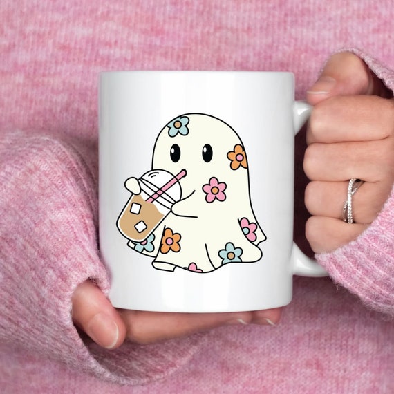 Halloween Ghost Coffee Mug, Cute Ghost Mug, Cute Fall Coffee Mug, Spooky Season Mug, Spooky Coffee Cup, Fall Tea Cup, Gift For Halloween