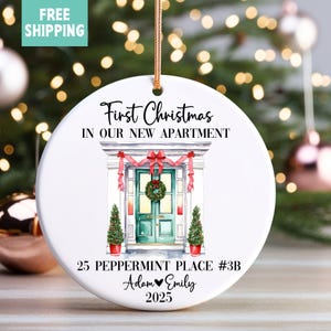 New Apartment Ornament, Personalized First Apartment Ornament, 2024 New Home Ornament, New Apartment Gift, Christmas Keepsake for Apartment