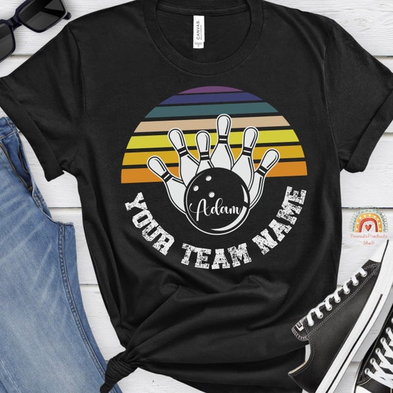 Custom Bowling Shirt, Personalized Bowling Team Name Shirt, Retro Bowling Shirt, Bowling Party Shirt, Matching Bowling Shirts, Bowler Gift