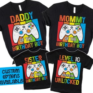 Video Game Birthday Shirt, Custom Gamer Shirt, Gamer Birthday Shirt, Matching Birthday Shirts, Gaming Birthday Shirts,  Birthday Boy, Gaming