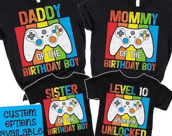 Gamer Birthday Shirt, Matching Family Video Game T-shirts