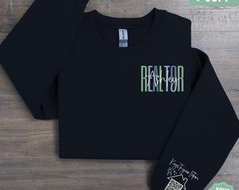 Realtor Sweatshirt, Real Estate Gift, Custom QR Code Shirt, Custom Real Estate Sweatshirt, Personalized Real Estate Sweatshirt, Realtor Gift