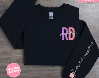 Registered Dietitian Sweatshirt, RD Shirt, Custom RD Gift, RD Sweater, Dietitian Gifts, Rd Graduation Gift, Dietician Graduation