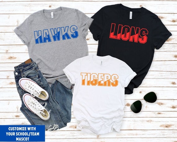 Custom Mascot Shirt, Custom School T-Shirt, Team Mascot Shirt, Teacher Shirt, School Spirit Shirt, Custom Game Day Shirt, Teacher Team Shirt