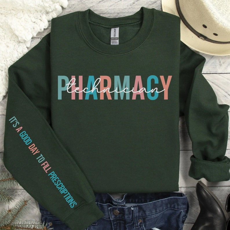 Pharmacy Technician Sweatshirt, Custom Pharmacy Tech Shirt, Gift for Pharmacy Technician, Pharmacy Student, Gift for Pharmacy Student image 3