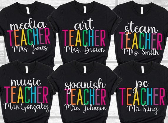 Custom Teacher Shirt, Teacher Team Shirts, Personalized School Shirt, Teacher Gift, Specials Teacher Shirts, Back to School Shirt