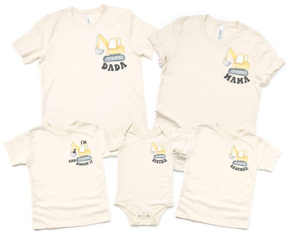 Construction Crew Birthday Shirts, Dump Truck Birthday, One Two Three and Diggin' It, Matching Family Birthday Shirts, Birthday Boy Shirt