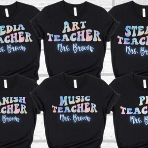 Custom Teacher Shirt, Teacher Team Shirts, Personalized School Shirt, Teacher Gift, Customized Name Teacher Shirt, Elementary Teacher Shirt