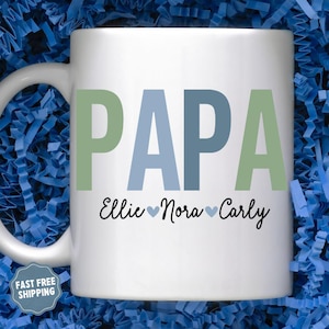 Personalized Papa Mug for Father&#39;s Day, Father&#39;s Day Gift for Papa, Custom Papa Coffee Mug, Papa Gift from Grandkids, Coffee Mug for Papa