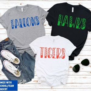 Custom Mascot Shirt, Custom School T-Shirt, Team Mascot Shirt, Teacher Shirt, School Spirit Shirt, Custom Game Day Shirt, Teacher Team Shirt