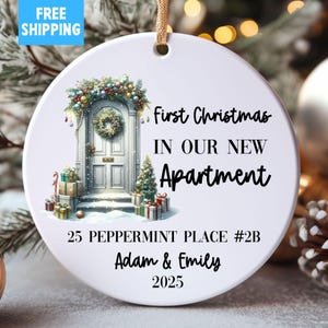 New Apartment Ornament, Personalized First Apartment Ornament, 2024 New Home Ornament, New Apartment Gift, Christmas Keepsake for Apartment