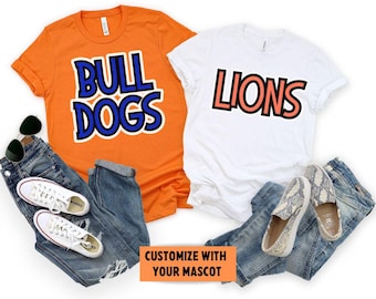 Custom Mascot Shirt, Custom School T-Shirt, Team Mascot Shirt, Teacher Shirt, School Spirit Shirt, Custom Game Day Shirt, Teacher Team Shirt