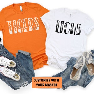 Custom Mascot Shirt, Custom School T-Shirt, Team Mascot Shirt, Teacher Shirt, School Spirit Shirt, Custom Game Day Shirt, Teacher Team Shirt