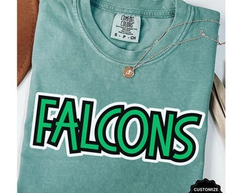 Custom Mascot Shirt, Comfort Colors® Custom School T-Shirt, Team Mascot Shirt, School Spirit Tee, Teacher Team Shirt, Custom Game Day Shirt