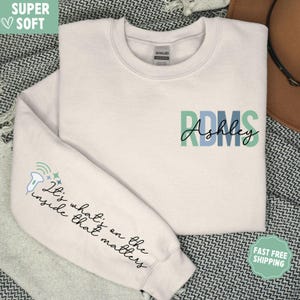 Personalized Ultrasound Tech Sweatshirt, RDMS Sweater, Ultrasound Tech Graduation Gift, Sonographer Graduation Gift, Ultrasound Tech Gift