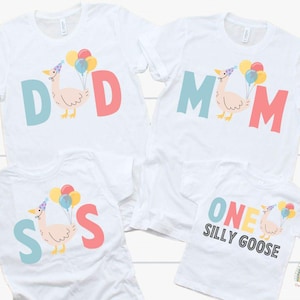 ONE Silly Goose Matching Family Birthday Shirts, 1st Birthday Shirt, Goose Birthday, Silly Goose Birthday, First Birthday Silly Goose Outfit