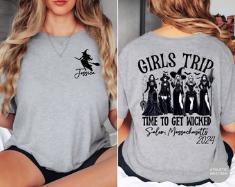 Halloween Girls Trip Shirts, Time to Get Wicked Shirt, Custom Girls Vacation Shirt, Custom Girls Trip Shirt, Vintage Halloween, Weekend Trip