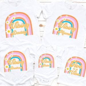 Five is a Vibe Matching Family Shirts, Fifth Birthday Shirt, Matching Birthday T-Shirts, 5th Birthday Outfit, 5th Birthday Girl, Family Tee