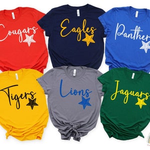Custom Mascot Shirt, Custom School T-Shirt, Team Mascot Shirt, Teacher Shirt, School Spirit Shirt, Custom Game Day Shirt, Teacher Team Shirt