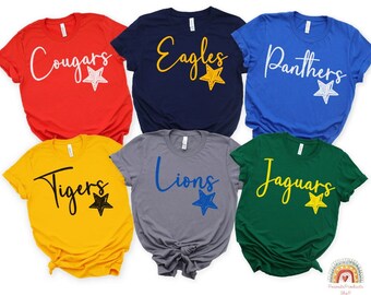 Custom Mascot Shirt, Custom School T-Shirt, Team Mascot Shirt, Teacher Shirt, School Spirit Shirt, Custom Game Day Shirt, Teacher Team Shirt