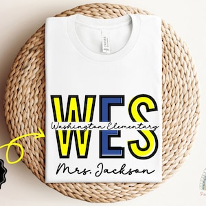 Custom Teacher Shirt, Teacher Team Shirts, Personalized School Shirt, Teacher Gift, School Shirts, Back to School Shirt, Elementary Shirt