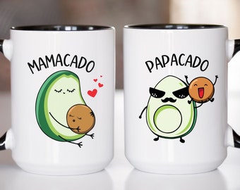 Pregnancy Announcement Mug, Mamacado Coffee Mug, New Mom and Dad To Be, Gifts for Mom, Mother's Day Mug, Mom Avocado Mug, Pregnancy Reveal
