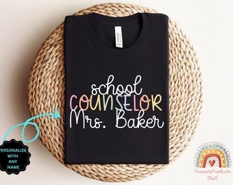 School Counselor Shirt, Custom Counselor T-Shirt, Counselor Gift,  Guidance Counselor Shirt, Back to School, Therapist Shirt, Teacher Shirt