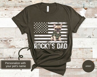 Personalized Frenchie Dad Shirt, Dog Dad Shirt, French Bulldog Dad, Frenchie Dad Gifts, Father's Day Gift, Dog Owner Shirt, Dog Lover Gift
