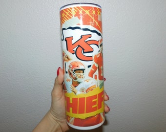 Colorful Kansas City Chiefs Metal Tumbler