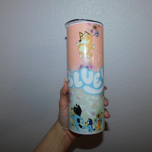Colorful &quot;Blue Dog&quot; Metal Tumbler