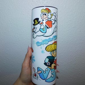 Colorful &quot;Frosty The Snowman&quot; Metal Tumbler