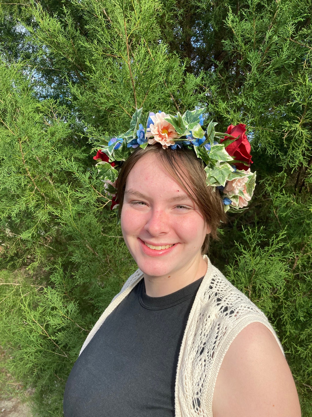 Custom Artificial Flower Crown Special Occasion Etsy